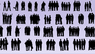 Silhouettes of people