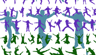 Jumping People Silhouettes