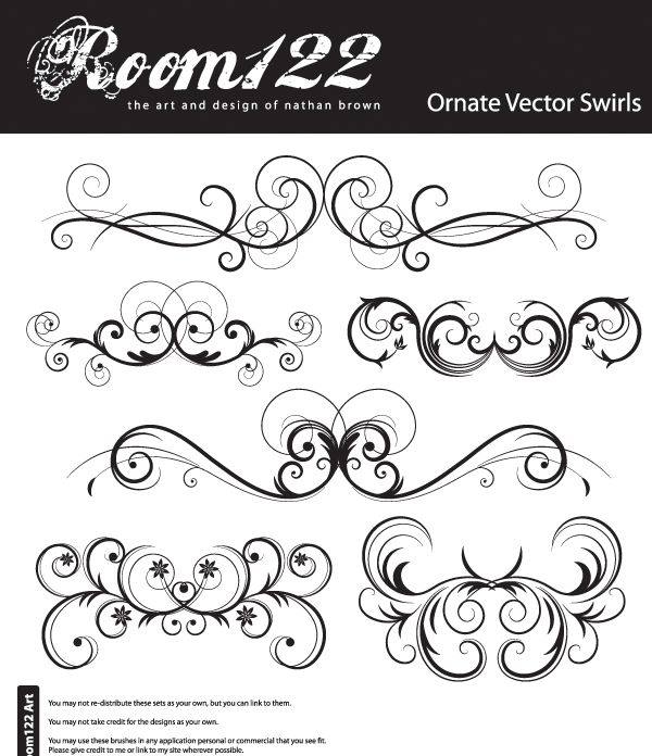 Free Vector Flourishes and Swirls