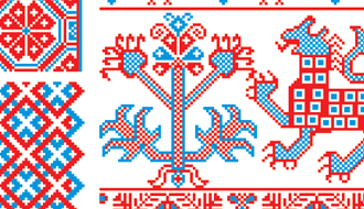 Russian Embroidery Ornament Set