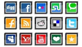 Free Sleek Grey Social Networking Icons