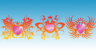 Winged Heart Shields