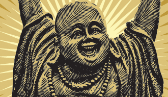 Detailed Chinese Buddha Vector