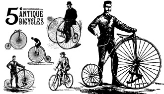 Vector Antique Bicycles