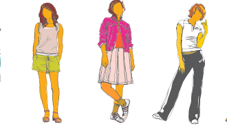 Teenagers in Vector Sketches Pack 1